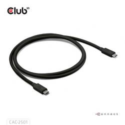club3D Thunderbolt™ kabel Thunderbolt™ 5 Thunderbolt ™ (USB-C ®) zástrčka 1.00 m černá bez halogenů CAC-2501