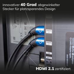 Oehlbach HDMI kabel Zástrčka HDMI-A, Zástrčka HDMI-A 2.00 m černá D1C42532 8K UHD, třížilový stíněný HDMI kabel