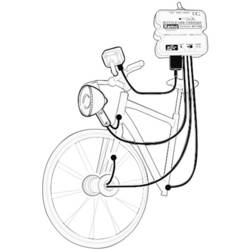 Kemo M-172N - USB nabíjecí dynamo na kolo černá