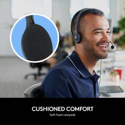 Logitech H111 Headset otevřená (On Ear) kabelová stereo šedá Redukce šumu mikrofonu Počítače