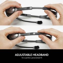 Logitech H111 Headset otevřená (On Ear) kabelová stereo šedá Redukce šumu mikrofonu Počítače