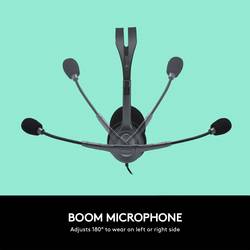 Logitech H111 Headset otevřená (On Ear) kabelová stereo šedá Redukce šumu mikrofonu Počítače