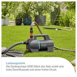 GARDENA Gartenpumpe 5200 Silent Set sada zahradního čerpadla 5.300 l/h