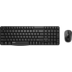 Rapoo X1800S bezdrátový sada klávesnice a myše ergonomická německá, QWERTZ černá