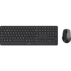 Rapoo 9390M bezdrátový, Bluetooth® sada klávesnice a myše ergonomická německá, QWERTZ černá