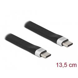 Delock Kabel USB-C USB 3.2 Gen2 USB-C ® zástrčka, USB-C ® zástrčka 0.14 m černá plochý 85770
