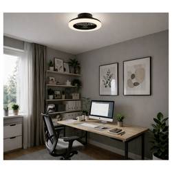 Brilliant G81305/06 LED Deckenleuchte Ventilator 42cm schwarz LED stropní světlo s ventilátorem LED Energetická třída (EEK2021): D (A - G) 20 W černá