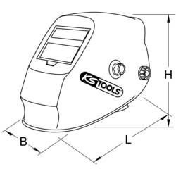 KS Tools 310.0155 svářecí kukla černá, oranžová, bílá