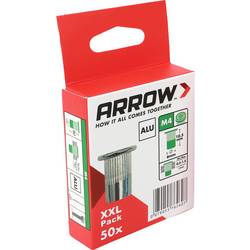 Arrow Tool Group 762607 slepá nýtovací matice (Ø x d) 6 mm x 10.5 mm M4 hliník hliník RN M4 6 x 10,5 ALU 50ST 50 ks