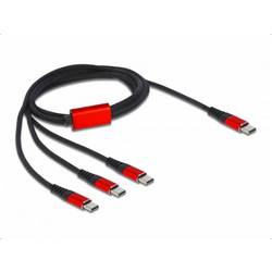 Delock Nabíjecí kabel USB USB 2.0 USB-C ® zástrčka, USB-C ® zástrčka, USB-C ® zástrčka, USB-C ® zástrčka 1.00 m černá, červená 86713