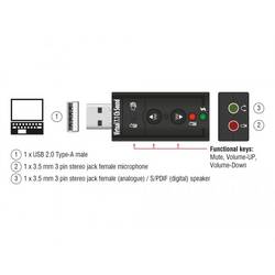 Delock 63926 7.1 externí zvuková karta digitální výstup