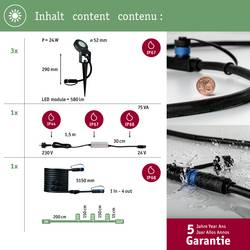 Paulmann P+S Spot Set Sting 2200K 94729 Osvětlovací systém Plug&Shine startovací sada LED zahradních reflektorů LED 18.9 W zlatá antracitová