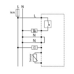 Eberle UTE 3800-U-RAL9010-G-55 pokojový termostat pod omítku, 557816054500, Topení/chlazení, 1 ks