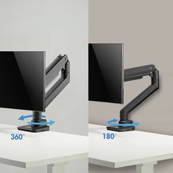 LogiLink BP0168 držák na stůl pro monitor 1 Displej: (s) černá otočný, nastavitelná výška, naklápěcí, otočný, nakláněcí
