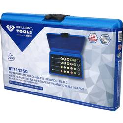 Brilliant Tools BT711250 Sada pro opravu závitů výpustných olejů, 64 ks