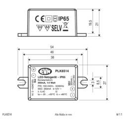 EVN PLK6514 LED driver konstantní proud 4 W 350 mA bez možnosti stmívání 1 ks