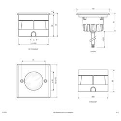 EVN 6742502 6742502 podlahové svítidlo pevně vestavěné LED LED 2.5 W nerezová ocel