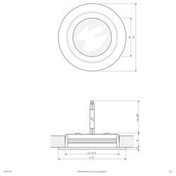 EVN L20301302 L20301302 LED vestavné svítidlo, LED, pevně vestavěné LED, 3 W, chrom