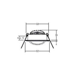 Brumberg 38363183 38363183 LED vestavné svítidlo, LED, žádná, 6 W, černá
