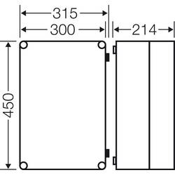 Hensel Mi 9310, 20001051 pouzdro, IP65, 300 mm x 450 mm x 214 mm, 1 ks