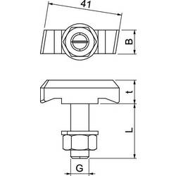OBO Bettermann MS50HB M10x30 ZL 1148218 šroub s hákovou hlavou 10 mm 43.3 mm ocel 50 ks