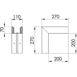 OBO Bettermann 6274310 montážní příslušenství (š x h) 110 mm x 70 mm 1 ks čistě bílá