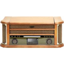 Reflexion HIF2002DAB Stereosouprava v retro stylu DAB+, FM, CD, kazeta, gramofón, Bluetooth, USB, Dřevěný kryt, funkce nahrávání, vč. dálkového ovládání 2 x 40
