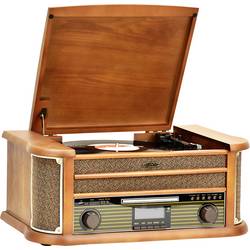 Reflexion HIF2002DAB Stereosouprava v retro stylu DAB+, FM, CD, kazeta, gramofón, Bluetooth, USB, Dřevěný kryt, funkce nahrávání, vč. dálkového ovládání 2 x 40
