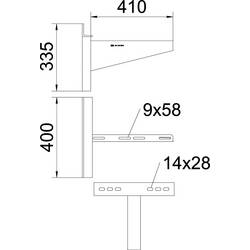 OBO Bettermann 6417914 Nástěnný držák (d x š x v) 410 x 50 x 335 mm 1 ks kov