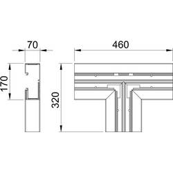 OBO Bettermann 6274760 T spojka (š x h) 170 mm x 70 mm 1 ks čistě bílá