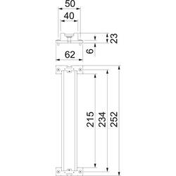 OBO Bettermann 2069 X25 FS 1115887 Montáž na lištu s otvory 252 mm 1 ks