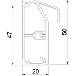 6132218 systém kabelových lišt SLT 2050 rws 2000 mm bílá 1 ks