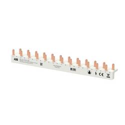 ABB 2CDL230180R1024 Fázová lišta 3P+N, 24 pinů, 10 qmm PSX3/24N Phase busbar šedá 10 mm² 63 A 1 ks