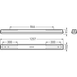 Trilux AragF 12 P #7418351 LED světlo do vlhkých prostor LED 30 W bílá šedá