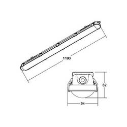 Brumberg 78014114 LED světlo do vlhkých prostor LED 35 W bílá šedá