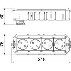 OBO Bettermann UTC4 G W4 nosič modulů RJ45