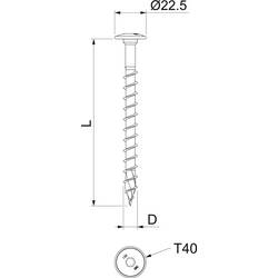 OBO Bettermann 3498140 HT 10x80 TD talířové šrouby 10 mm 80 mm ITX ocel pozinkované 50 ks