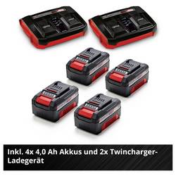 Einhell Professional Power X-Change GP-CM 36/47 S Li BL (4x4,0Ah) akumulátor Akumulátorová sekačka vč. 2. Nabíječka Twincharger, Vč. 4 akumulátorů 4.0 Ah šířka