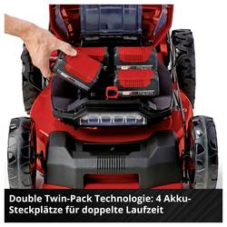 Einhell Professional Power X-Change GP-CM 36/47 S Li BL (4x4,0Ah) akumulátor Akumulátorová sekačka vč. 2. Nabíječka Twincharger, Vč. 4 akumulátorů 4.0 Ah šířka
