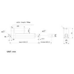 TRU COMPONENTS lineární servomotor TC24-50-500 TC-14973268 délka 50 mm Posuvná síla 500 N 24 V/DC 1 ks