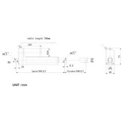 TRU COMPONENTS lineární servomotor TC24-100-250 TC-14973308 délka 100 mm Posuvná síla 250 N 24 V/DC 1 ks