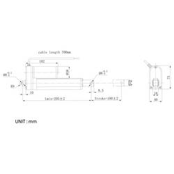 TRU COMPONENTS lineární servomotor TC12-100-500 TC-14973292 délka 100 mm Posuvná síla 500 N 12 V/DC 1 ks