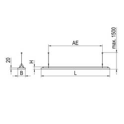 RIDI 637810 637810 LED závěsný lustr LED 48 W bílá