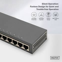 Digitus DN-80066-1 DN-80066-1 síťový switch RJ45 8 portů 10 / 100 / 1000 MBit/s