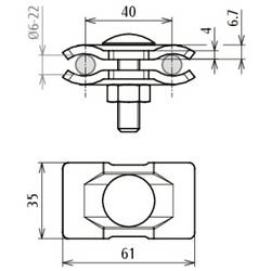 DEHN 306121 PV 6.22 FRM10X40 STBLANK Paralelní spojka