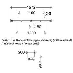 Schuch 164 2/15 RLED OV LED světlo do vlhkých prostor LED G13 bílá šedá