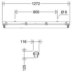 Schuch 161 12L42 AUS LED světlo do vlhkých prostor LED 27 W bílá šedá