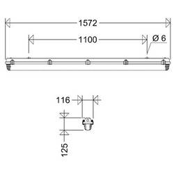 Schuch 161 15L60 LED světlo do vlhkých prostor LED 39 W bílá šedá