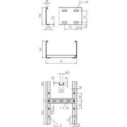 OBO Bettermann 6216413 vodič kabelu (d x š x v) 3 m x 500.00 mm x 110.00 mm 3 m