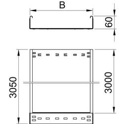 OBO Bettermann 6059248 kabelový žlab (d x š x v) 3 m x 100.00 mm x 60.00 mm 3 m